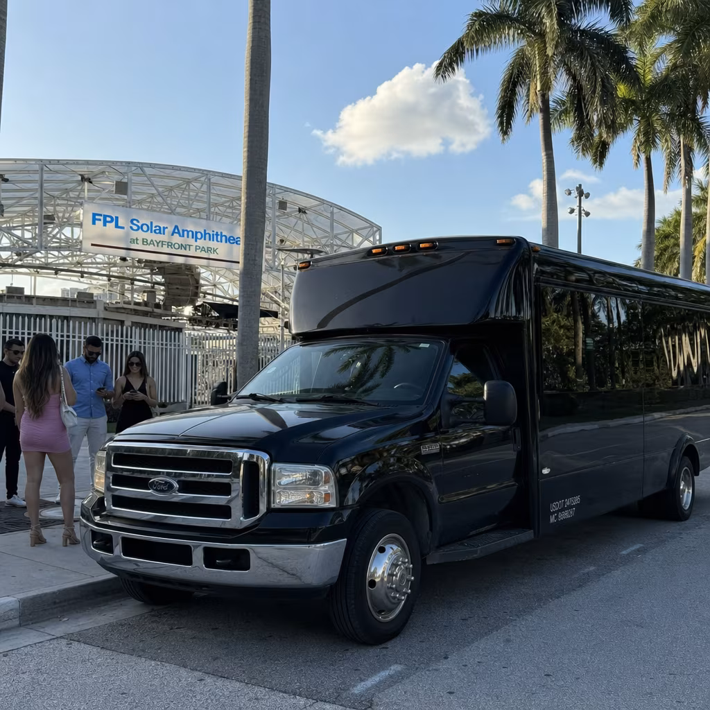 Rent a Bus to FPL Solar Amphitheater at Bayfront Park
