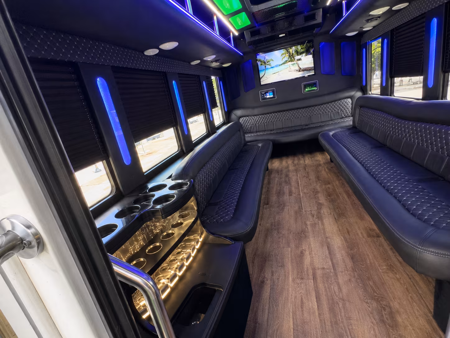 Miami Bachelor & Bachelorette Transportation party bus exterior