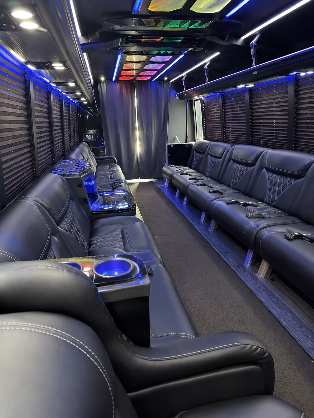 Miami Private Event Transportation party bus interior