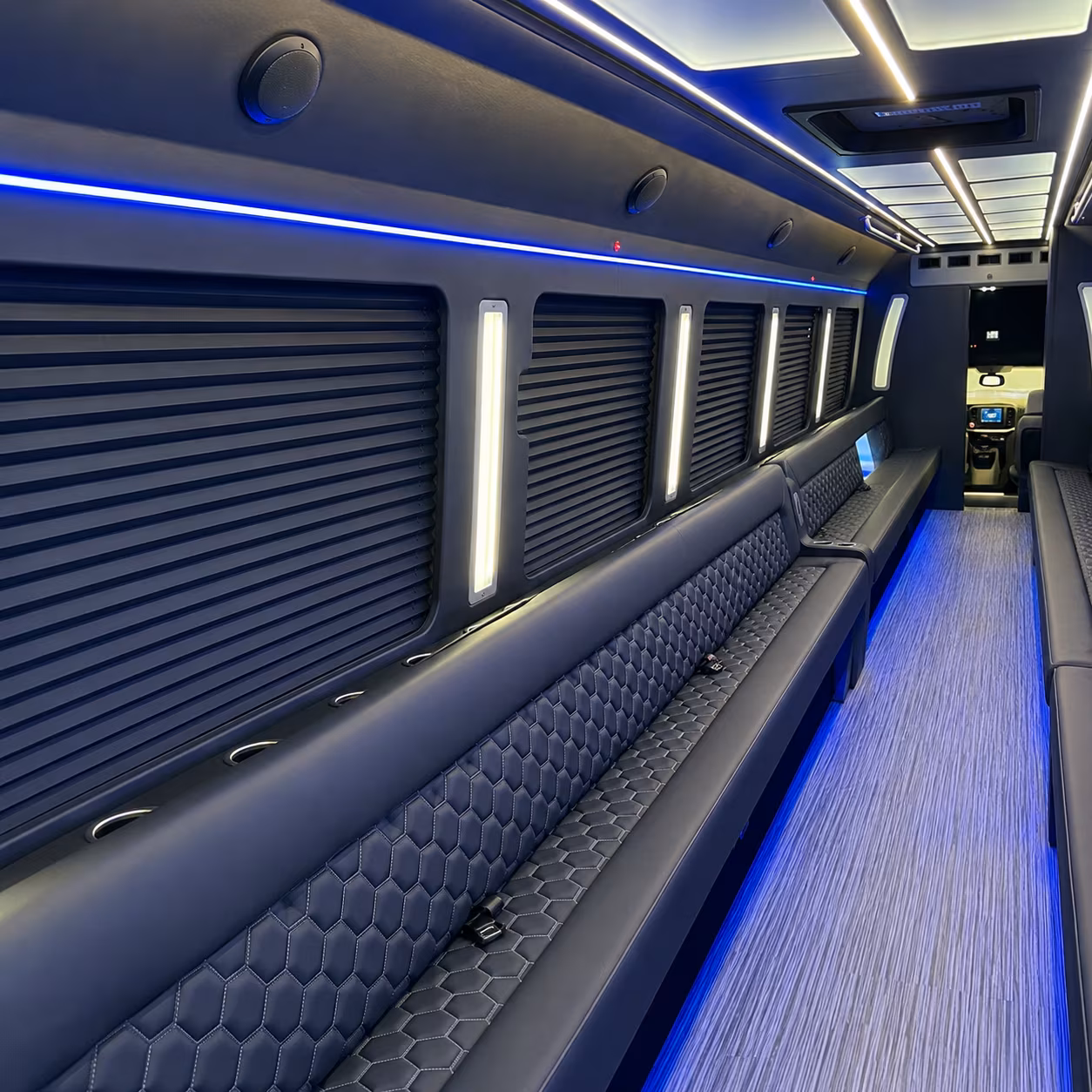 Miami Prom & Homecoming Transportation party bus interior