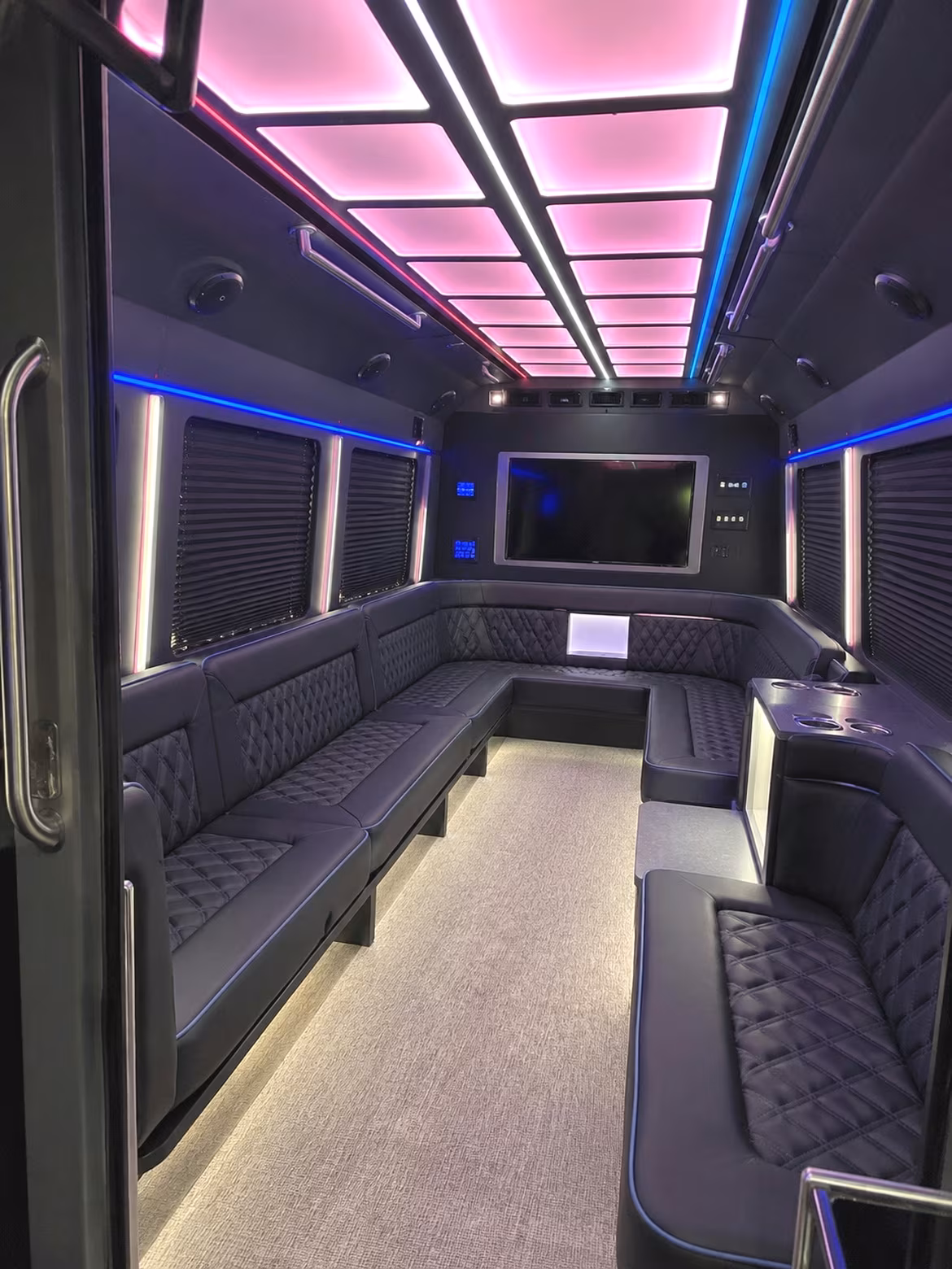 Miami Prom & Homecoming Transportation party bus interior