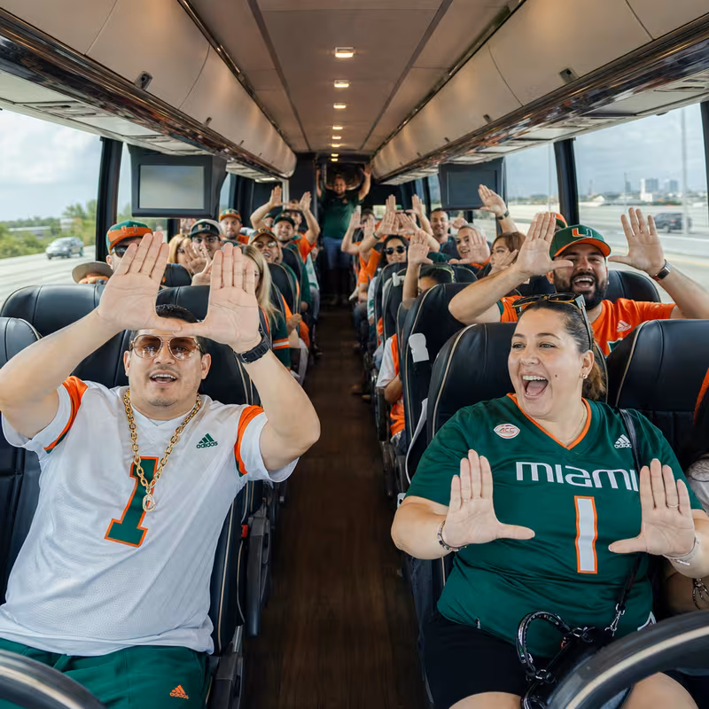 Black Mercedes Sprinter van staged for an Miami Sporting Event Transportation group