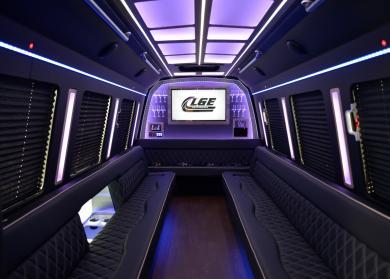 Miami 18 Passenger Limo Bus Interior