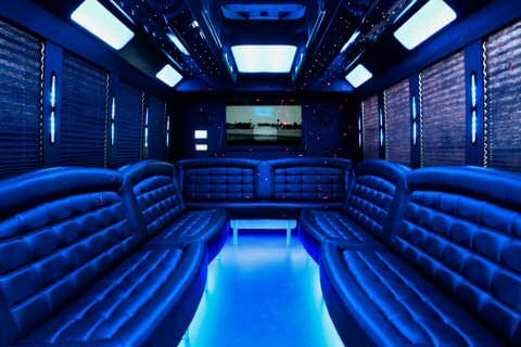 Miami 36 Passenger Party Bus Interior